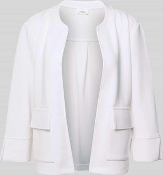 s.Oliver Red Label Relaxed Fit Scuba-Jacke aus Modal-Mix in Ecru, Gr&ouml;&szlig;e 34