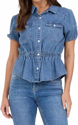 Dear John Denim Nikita Button Front Top In Blue