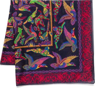 Ferragamo Foulard con stampa animalier anni 90 - Viola