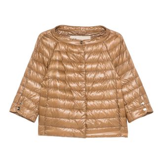 Herno Light Jackets, female, Brown, Size: XS Elsa Jacket