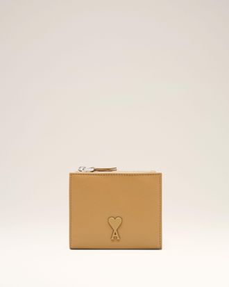 Ami Yellow Cowhide Leather Voulez-Vous Folded Wallet Yellow - OS - Unisex