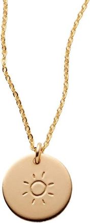 Made by Mary Wonder Disc Necklace in Gold Filled - Sun at Nordstrom