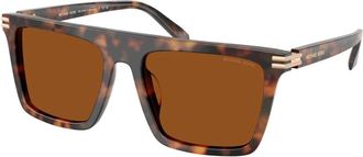 Michael Kors Edgewater zonnebril in blauw - Heren - Zonnebrillen - Bruin - 55 MM - Accessoires