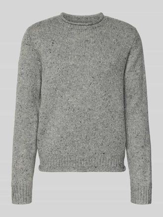 Superdry Strickpullover mit Rundhalsausschnitt Modell Donegal Jumper in Mittelgrau, Größe XXL