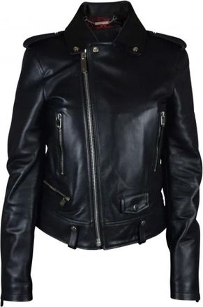 Philipp Plein Perfecto Jacket - Dames - Leren en Su&egrave;de Jassen - Zwart - M - Leer - Jassen