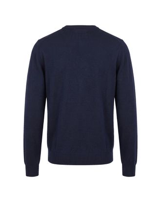 Emporio Armani Virgin Wool Crewneck Sweater - Navy