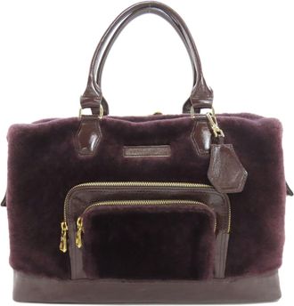 Longchamp Purple Fur Tote Bag (Pre-Owned)