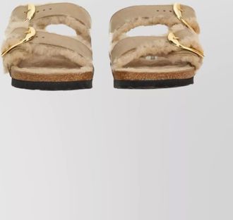 Birkenstock double buckle open toe cork sandals