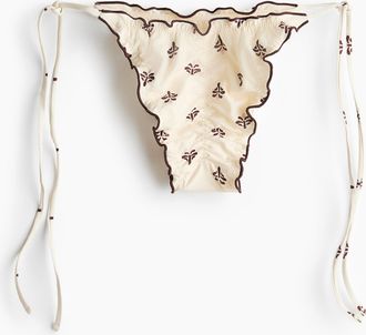 H&M Cheeky Tie-Tanga-Bikinihose - White