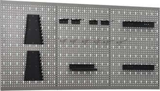 vidaXL Vidaxl Pannelli Per Utensili A Parete 3 Pz 40x58 Cm Acciaio