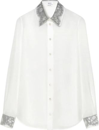 Alexander McQueen Alexander Mc Queen Shirts - Dames - Overhemden - Wit - XS - Overhemden