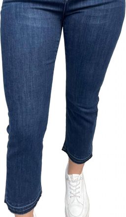 Elliott Lauren Bootcut Jeans With Raw Hem In Navy