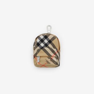 Burberry Check Backpack Charm