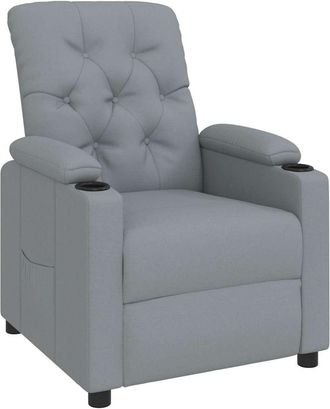 vidaXL Sill&oacute;n Reclinable De Tela Gris Claro Vidaxl