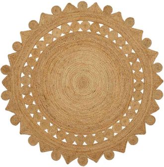 vidaXL Alfombra Marr&oacute;n &Oslash; 180 Cm Yute Vidaxl