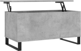 vidaXL Vidaxl - Coffee Table Concrete Grey 90x44.5x45 cm Engineered Wood