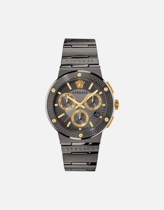 Versace Mens Versace VEZ900521 Greca Logo Mens Watch - Black