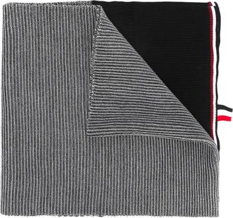 Thom Browne ribbed scarf - Nero