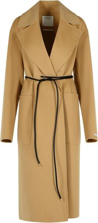Sportmax Sportmax Abate Camel Virgin Wool Robe Coat