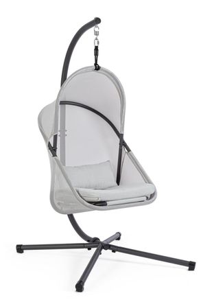 Konte Design Sill&oacute;n suspendido plegable de acero antracita y funda gris