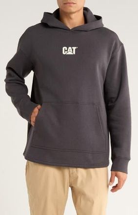 CAT Crop Logo Graphic Hoodie in Washed Black at Nordstrom Rack, Size Xx-Large