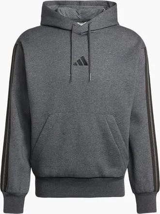 adidas Mens Mens Fleece 3 Stripes Hoodie - Black - Size: 38