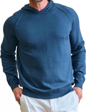 Fedeli Merino Wool Hoodie In Blue