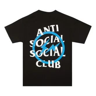 ANTI SOCIAL SOCIAL CLUB x Fragment Design Blue Bolt T-Shirt Black Blue 0657-1FW190103FBBT-BLAC