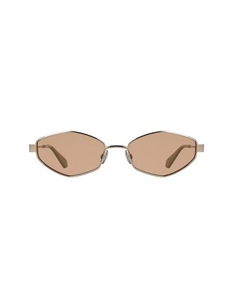 Calvin Klein Womens Modified Rectangle Sunglasses - Metallic