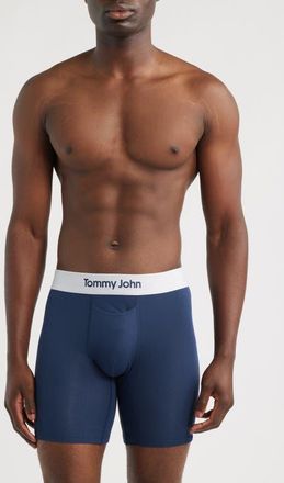 Tommy John Second Skin 6-Inch Golf Ball Waistband Stretch Modal Boxer Briefs in Dress Blues Golf Ball Wb at Nordstrom, Size Xx-Large