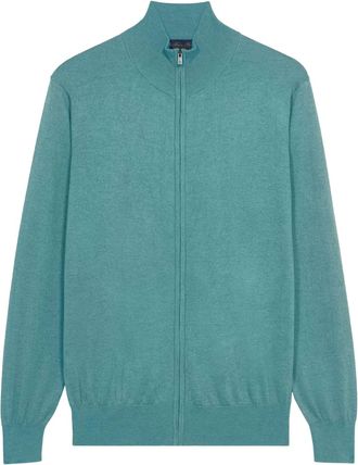 Brooks Brothers Cardigan con zip - Blu