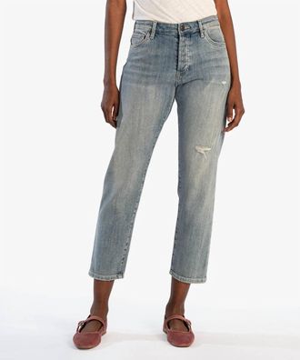 Kut from the Kloth Elizabeth Slouchy High Rise Boyfriend Jeans In Conserved