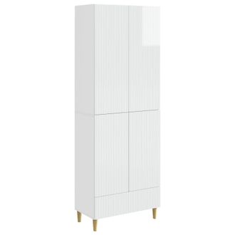 vidaXL Juego De Armarios 2 Uds. Blanco Brillante Madera De Ingenier&iacute;a Vidaxl