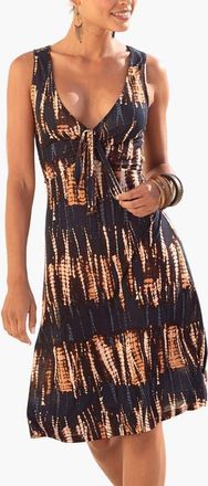 Lascana Womens Strap Detail Printed Dress in Navy Printed at Nordstrom, Size 14