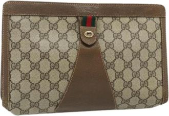 Gucci Pre-owned Clutches, female, Beige, Size: ONE SIZE Pre-owned Vintage Clutch Bag