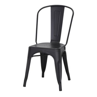 MisterWils Silla De Metal - Negro - 85x42x52