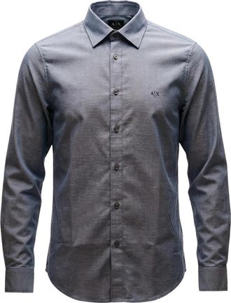 A|X Armani Exchange Xm 002112 Af 22548 - Heren - Casual Overhemden - Blauw - S - Katoen - Overhemden