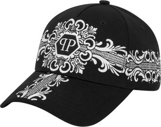 Philipp Plein Baseball Cap Baroque Frame - unisex - Accessoires - Zwart - Maat: ONE Size Katoen