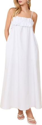 Solid & Striped The Sophie Poplin Maxi Dress in Optic White at Nordstrom, Size X-Large