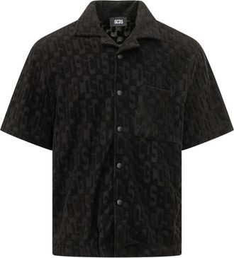 GCDS Black Regular Logo Shirt