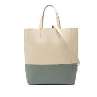 Celine Pre-owned Celine Small Bicolor Grained Calfskin Vertical Cabas Tote U-SL-5117