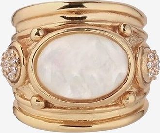 Gas Bijoux Goldener Ring mit Steinen Simone