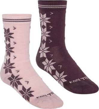 Kari Traa Vinst Sock 2 Pack Merinosocken f&uuml;r Damen | lila/rosa