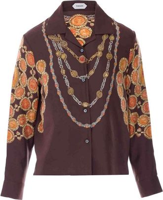 Versace Printed Silk Twill Shirt
