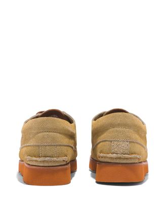 Timberland Mens 3 Eye Wedge Vibram Lace-Up Boat Shoes Beige > Derby & Oxfords