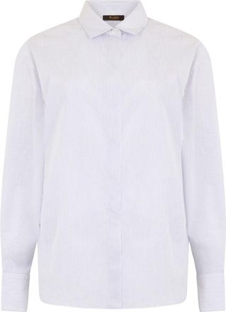 Moorer Elise Katoenen Blouse - Dames - Overhemden - Wit - S - Katoen - Overhemden