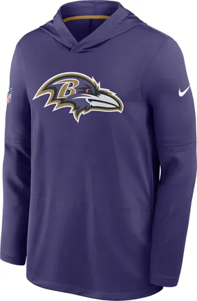 Nike Baltimore Ravens Alt Nike Mens Dri-FIT NFL Long-Sleeve Hooded Top in Purple | 03B90K2E8G-HHY