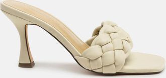 London Rag woven strap square toe heeled sandal