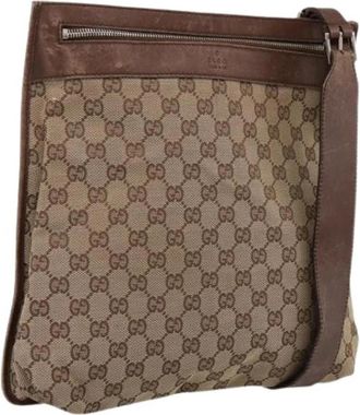 Gucci Pre-owned Vintage Schoudertas - Dames - Vintage Schoudertas - Beige - ONE Size - Leer - Vintage