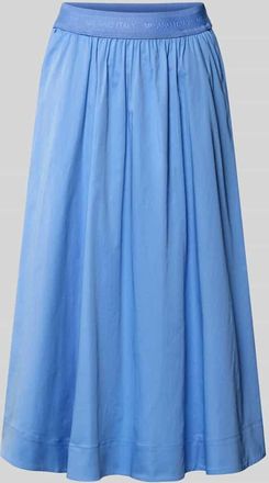Milano Milano Italy Midirock aus Baumwoll-Mix in Blau, Gr&ouml;&szlig;e 34